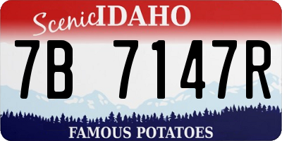ID license plate 7B7147R