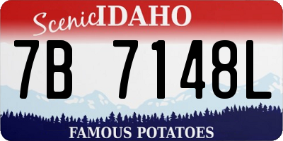 ID license plate 7B7148L