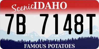 ID license plate 7B7148T