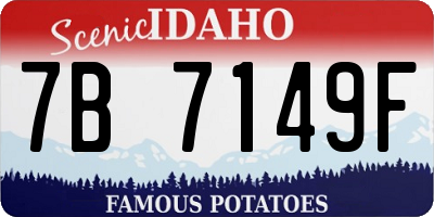ID license plate 7B7149F