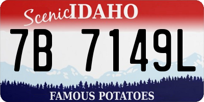 ID license plate 7B7149L