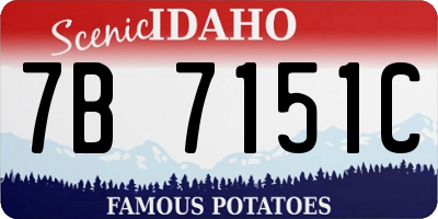 ID license plate 7B7151C