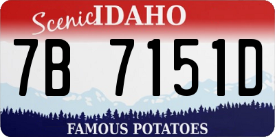 ID license plate 7B7151D
