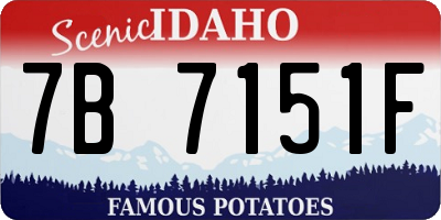ID license plate 7B7151F