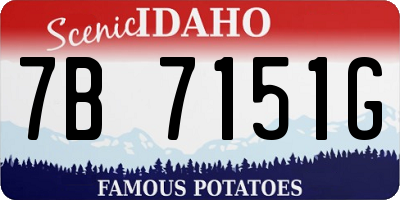 ID license plate 7B7151G