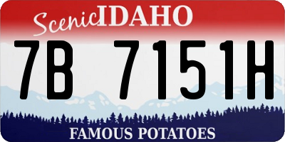 ID license plate 7B7151H