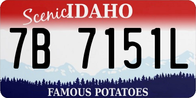 ID license plate 7B7151L