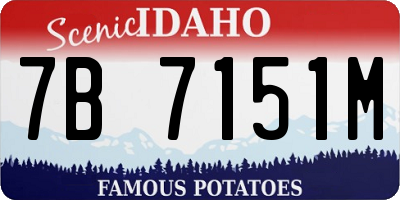 ID license plate 7B7151M