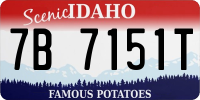 ID license plate 7B7151T