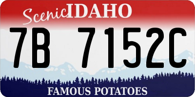 ID license plate 7B7152C