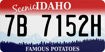 ID license plate 7B7152H