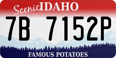 ID license plate 7B7152P