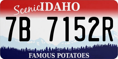 ID license plate 7B7152R