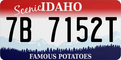 ID license plate 7B7152T