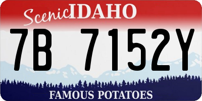 ID license plate 7B7152Y