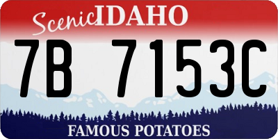 ID license plate 7B7153C