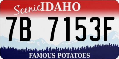 ID license plate 7B7153F