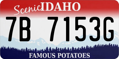 ID license plate 7B7153G