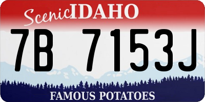 ID license plate 7B7153J
