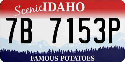 ID license plate 7B7153P