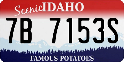 ID license plate 7B7153S