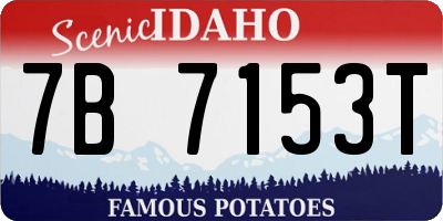 ID license plate 7B7153T