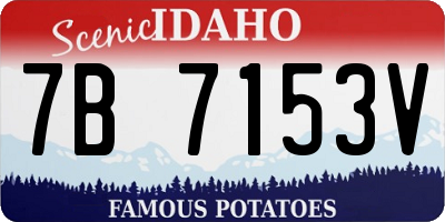 ID license plate 7B7153V