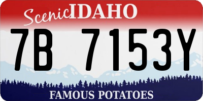 ID license plate 7B7153Y