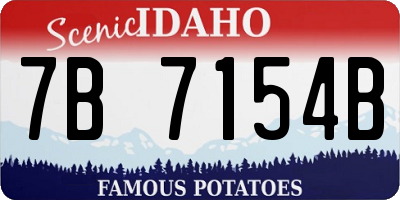 ID license plate 7B7154B