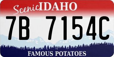 ID license plate 7B7154C