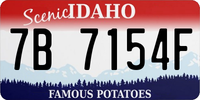 ID license plate 7B7154F