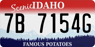 ID license plate 7B7154G