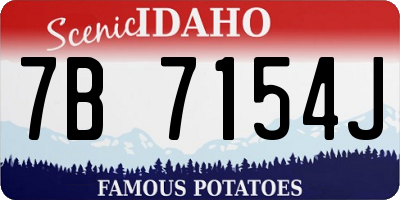 ID license plate 7B7154J