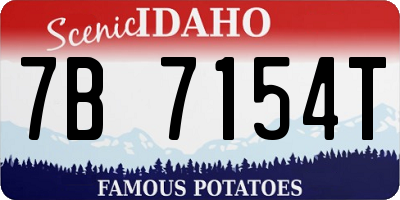 ID license plate 7B7154T