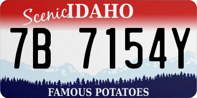 ID license plate 7B7154Y