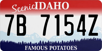 ID license plate 7B7154Z