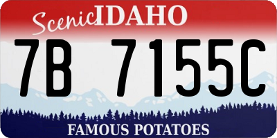 ID license plate 7B7155C
