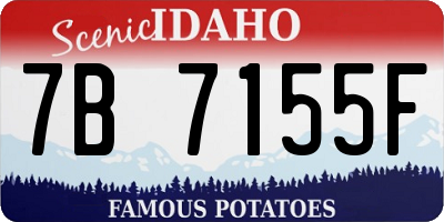 ID license plate 7B7155F