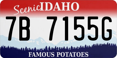 ID license plate 7B7155G