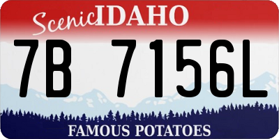 ID license plate 7B7156L
