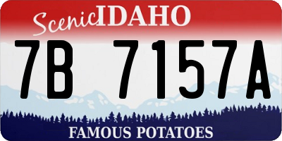 ID license plate 7B7157A