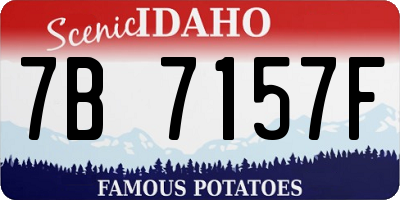 ID license plate 7B7157F