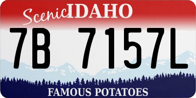 ID license plate 7B7157L