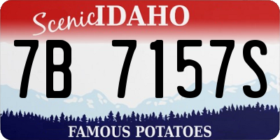 ID license plate 7B7157S