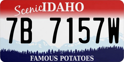 ID license plate 7B7157W