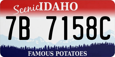 ID license plate 7B7158C