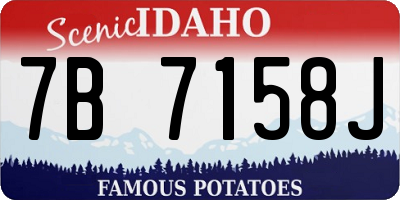 ID license plate 7B7158J