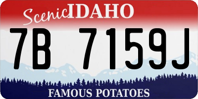 ID license plate 7B7159J