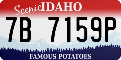 ID license plate 7B7159P