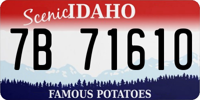 ID license plate 7B7161O